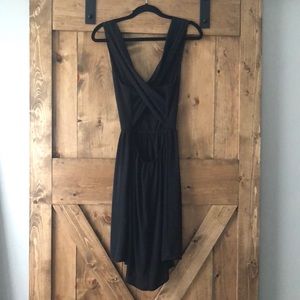 Black dress with open back